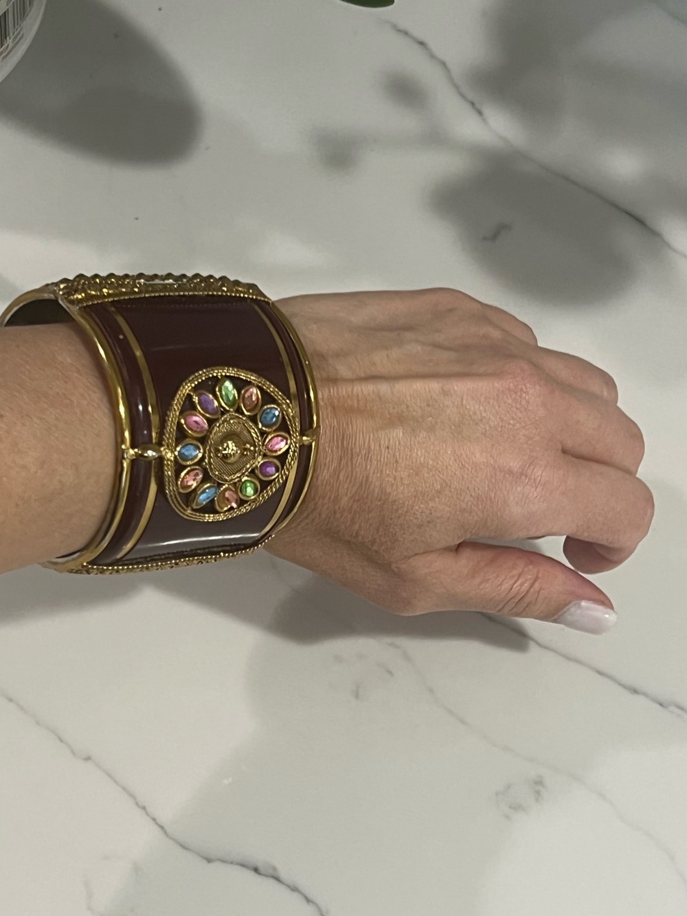 Vintage Style Embellished Cuff Bracelet